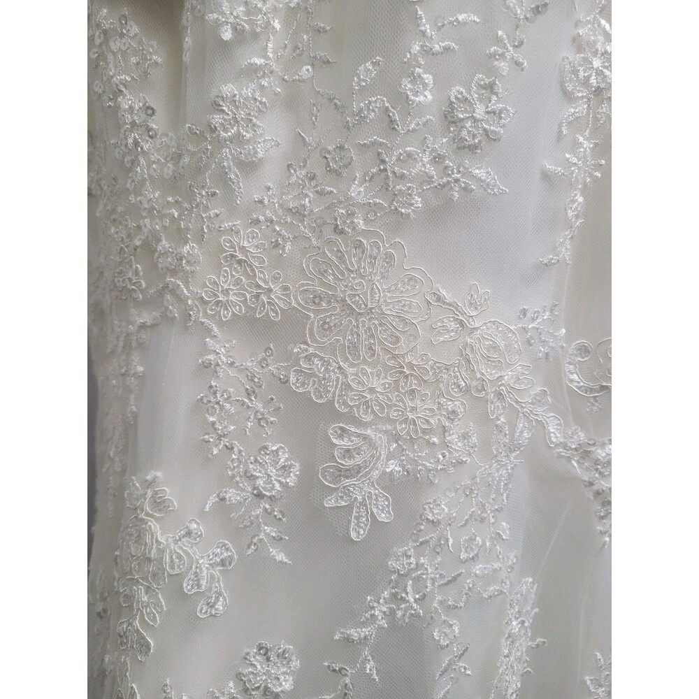 Maggie Sottero Rebecca Ingram Elora Wedding Dress Ivory Sz 2 Lace Fit Flare Gown - Picture 13 of 16